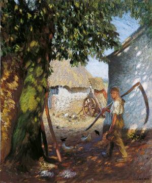 The Farmyard Artwork by Sir George Clausen