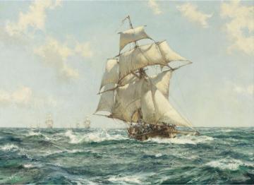 The Fleet Messenger Artwork by Montague Dawson