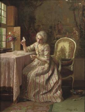 Playing A Game Of Solitaire Artwork by Victor Marais-Milton