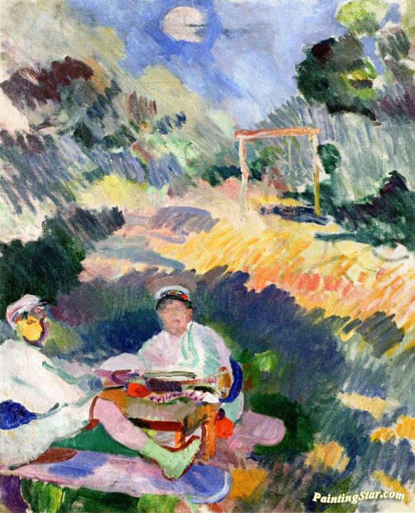 Gymnasts Artwork by Raoul Dufy