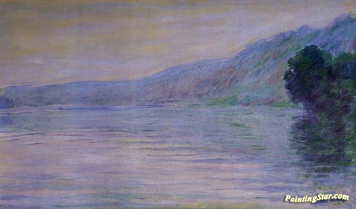 The Seine at Port-Villez, Blue Effect Artwork by Claude Oscar Monet
