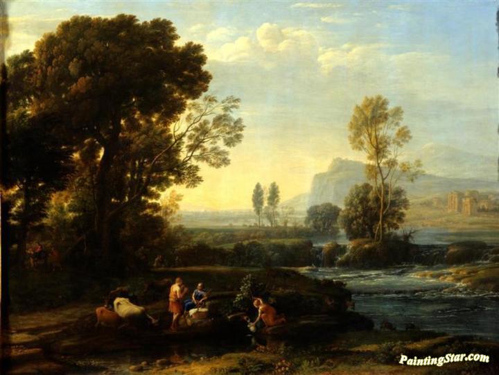 Landscape with the Rest on the Flight to Egypt Artwork by Claude Lorrain