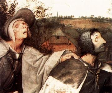 The Parable of the Blind Leading the Blind (detail) Artwork by Pieter Bruegel the Elder