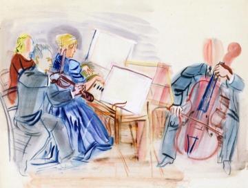 The Casals Trio Artwork by Raoul Dufy
