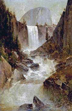 Falls In Yosemite Artwork by Thomas Hill