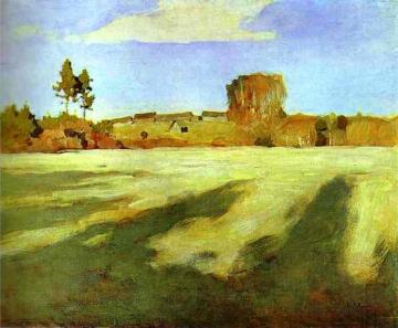Field after Harvest Artwork by Isaac Ilich Levitan