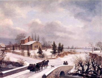 Pennsylvania Winter Scene Artwork by Thomas Birch
