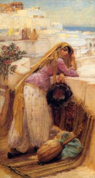On The Terrace Artwork by Frederick Arthur Bridgman