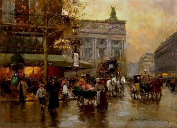 Café De La Paix Artwork by Edouard Léon Cortes