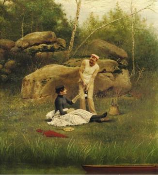 A Quiet Drink Artwork by Georges Croegaert