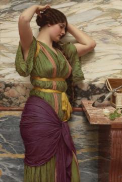 A Fair Reflection Artwork by John William Godward