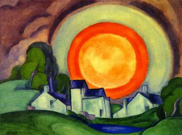 May Moon Artwork by Oscar Bluemner
