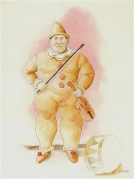 Pierrot lunaire Artwork by Fernando Botero