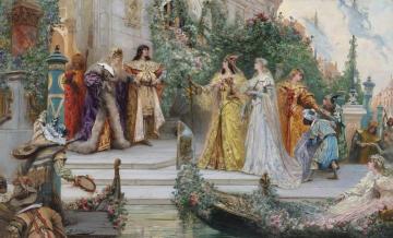 The Arrival Of The Guests, Venice Artwork by Georges Jules Victor Clairin