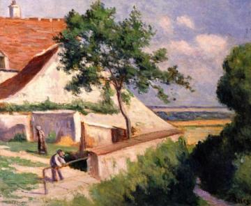 Rolleboise, the Back of the Church Artwork by Maximilien Luce