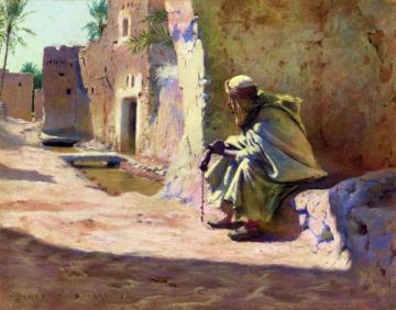 In The Shade, Biskra Artwork by Charles James Theriat