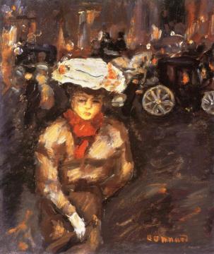 Girl in the Street Artwork by Pierre Bonnard