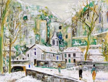 The Tunnel and Grotto of Echelles en Savoie Artwork by Maurice Utrillo