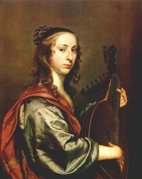 Lady Playing The Lute Artwork by Jan Mijtens
