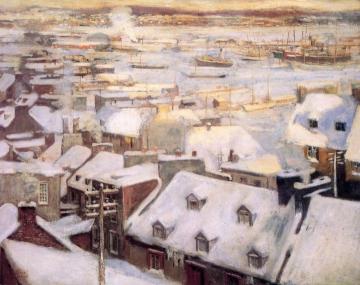 Quebec In The Snow Artwork by Alson Skinner Clark