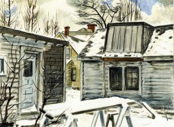 The Artist's Studio Artwork by Charles Burchfield