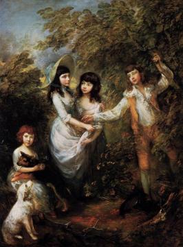 The Marsham Children Artwork by Thomas Gainsborough