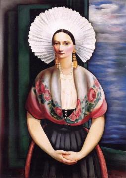 Madame Albert Croquez Artwork by Moise Kisling