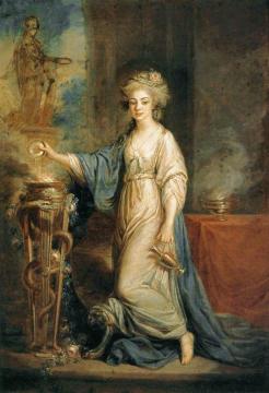 Portrait Of A Woman As A Vestal Virgin Artwork by Angelica Kauffmann