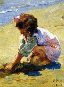 Child At The Beach Artwork by Mathias J. Alten