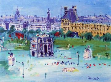 The Tuileries Garden And The Arc De Triomphe Du Carrousel Artwork by Jean Dufy