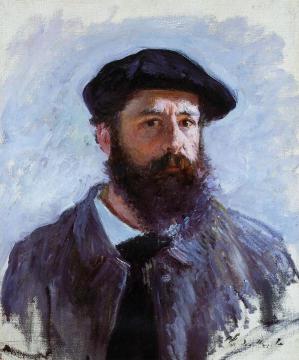 Self Portrait with a Beret Artwork by Claude Oscar Monet