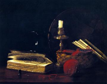 Still LIfe with Sewing Basket Artwork by Claude Raguet Hirst