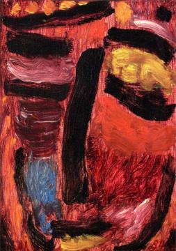 Meditation: Red Harmony Artwork by Alexej Jawlensky