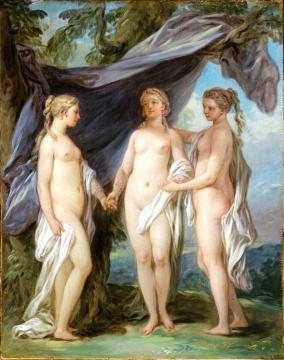 The Three Graces Artwork by Carle van Loo