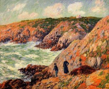 Cliffs of Moellan, Finistere Artwork by Henry Moret