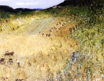 Harvest in Bresse Artwork by Pierre Eugène Montézin