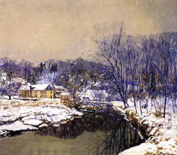 The Mill In Winter Artwork by Edward Willis Redfield