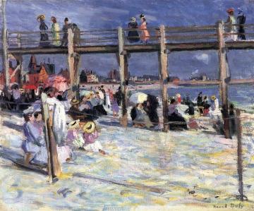 Marie-christine Baths At Sainte-adresse Artwork by Raoul Dufy
