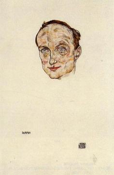 Head of Dr. Fritsch Artwork by Egon Schiele