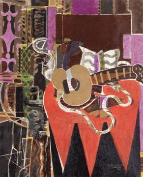 Mandolin and Score Artwork by Georges Braque