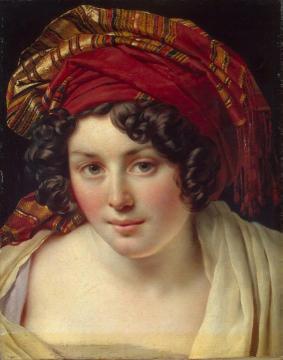 Head Of A Woman In A Turban Artwork by Anne-Louis Girodet de Roussy-Trioson