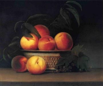 Peaches and Unripe Grapes Artwork by Raphaelle Peale