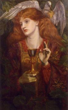 The Damsel of the Sanct Grael Artwork by Dante Gabriel Rossetti