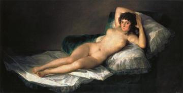 The Naked Maja Artwork by Francisco Jose de Goya y Lucientes