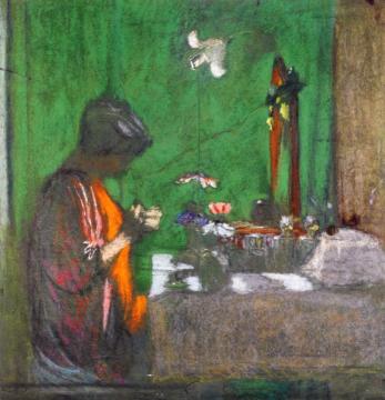 Madame Hessel At Her Dressing Table Artwork by Edouard Vuillard