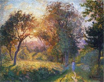 Girls in the Forest at Sunset Artwork by Henri Lebasque