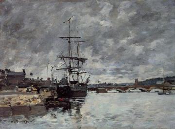 The Bridge over the Toques at Trouville Artwork by Eugène-Louis Boudin