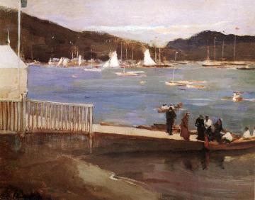Sailing Boats on the Clyde Hunter's Quay Artwork by Sir John Lavery
