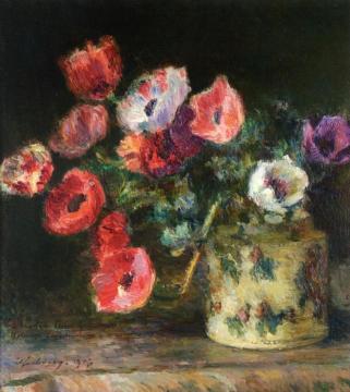 Bouquet of Anemones Artwork by Albert Lebourg