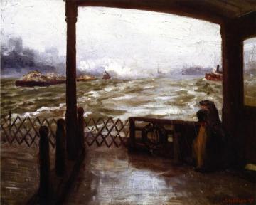 Wake of the Ferry Artwork by John Sloan